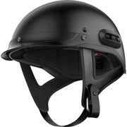 Black Cavalry 2 Half Helmet with Bluetooth, open mesh design, perfect for group mesh rides