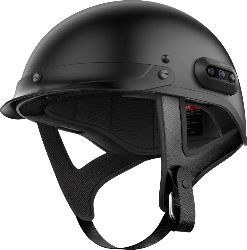 Cavalry 2 Half Helmet Matte Black Md offers advanced wireless communication with sleek, modern design for riders.