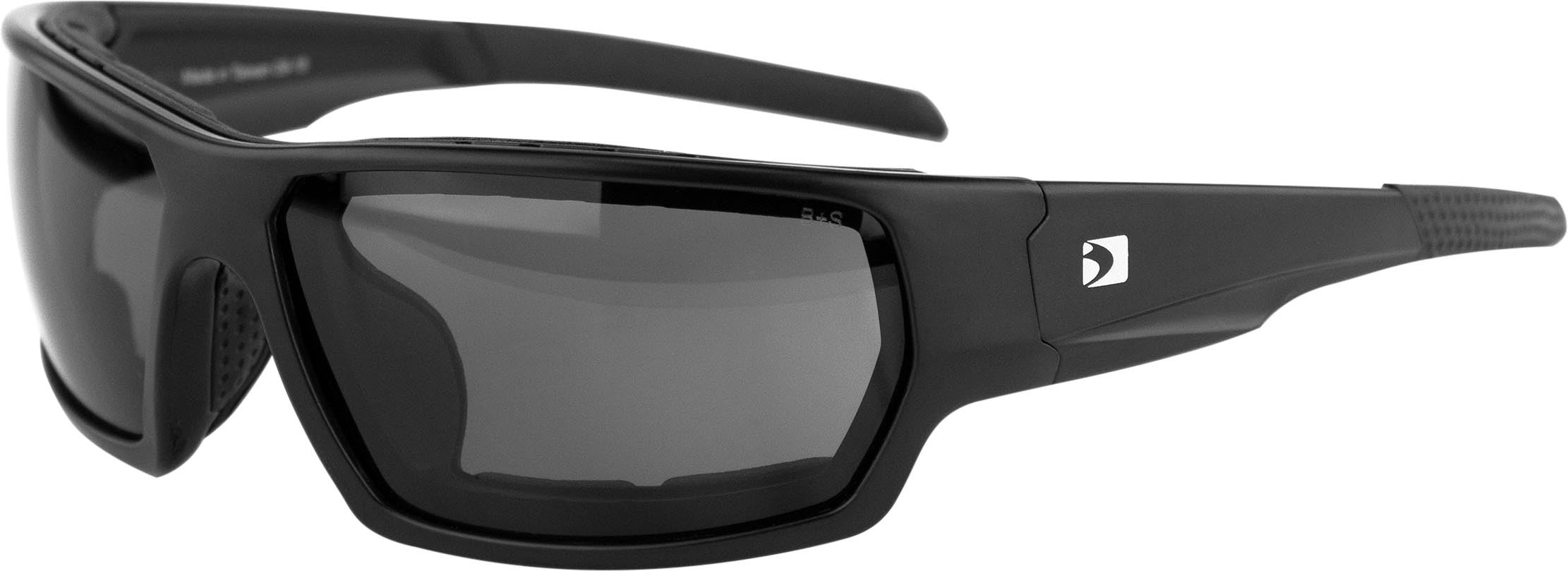 Bobster Tread Sunglasses Eyewear Btre001 - Matte Black Lens Smoked Removable Foam