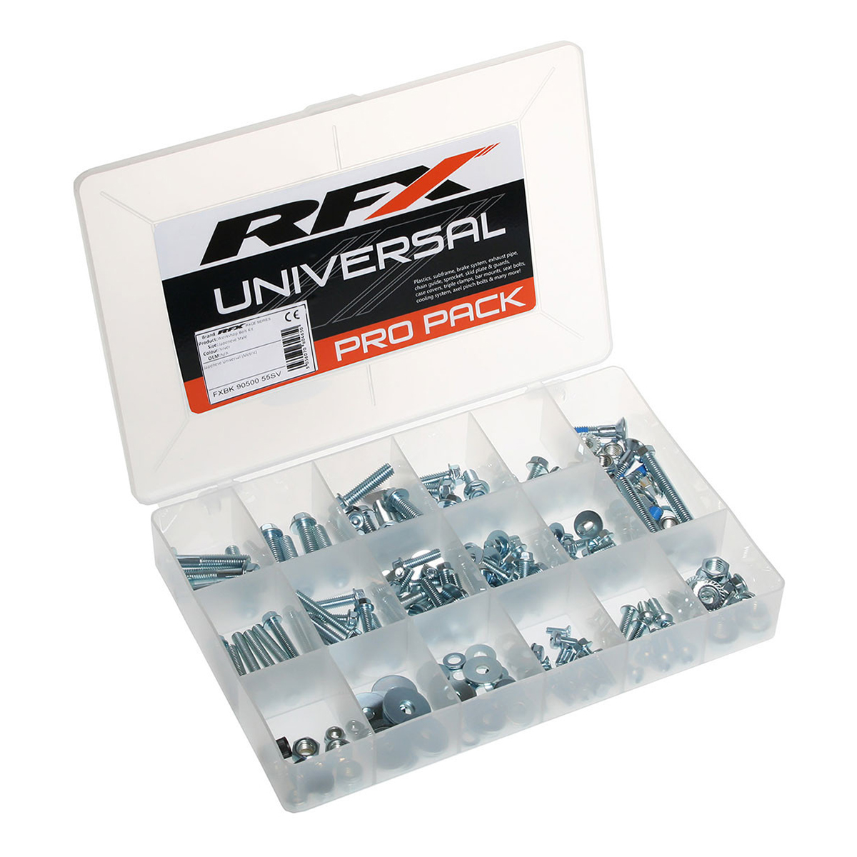 RFX Race Series Pro Bolt Kits Hardware/Fasteners/Fittings FXBK 90500 55SV - Pack Metric Universal