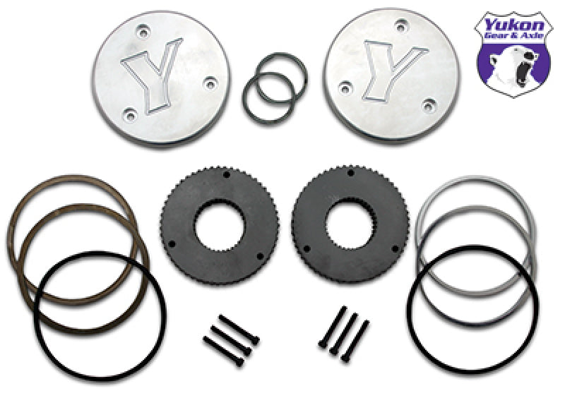 Yukon Gear & Axle YHC50008 Yukon Gear Hardcore Drive Flange Kit For Dana 44 / 19 Spline Outer Stubs. Non-Engraved Caps - YHC50008