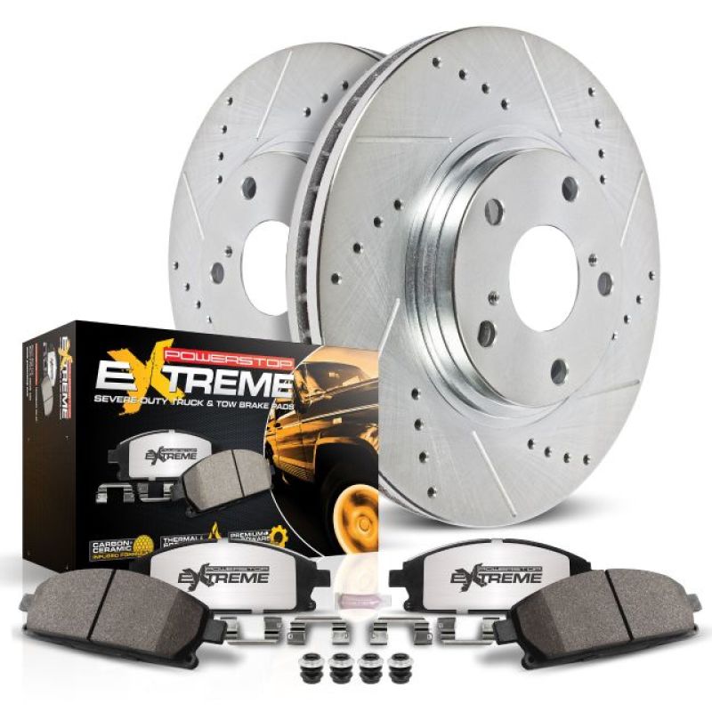PowerStop K1970-36 Power Stop 99-00 Cadillac Escalade Front Z36 Truck & Tow Brake Kit