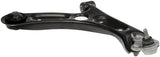 Black control arm with ball joints and bushings for CB60414PR Dorman Control Arm