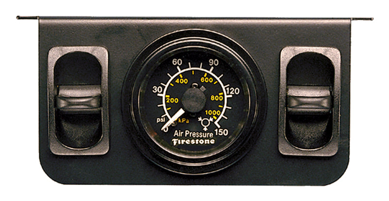 Firestone 2145 Firestone Air Adjustable Leveling Pneumatic Control Panel w/Dual Black Gauge 0-150psi (WR17602145)