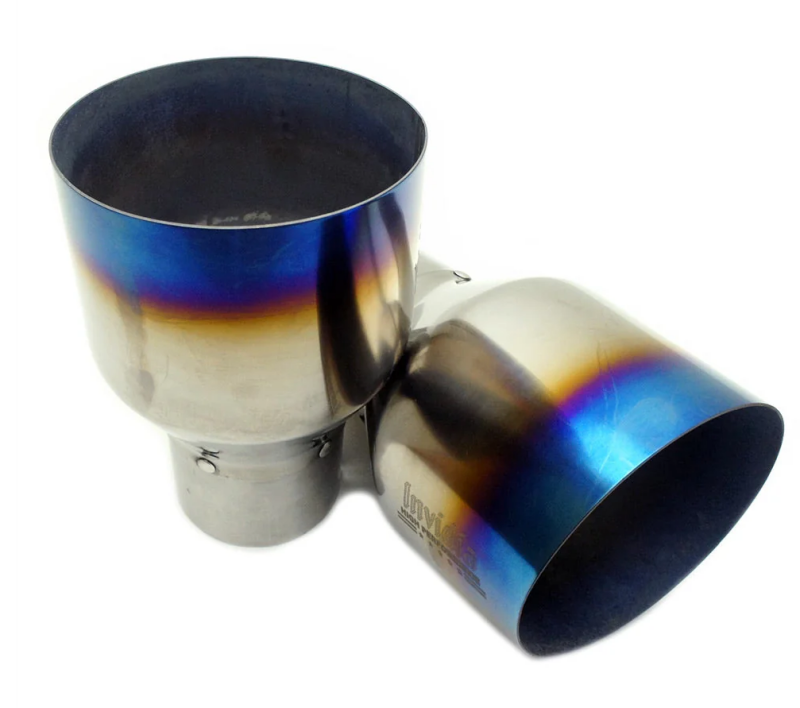 Invidia HS15STIG2T Invidia 15+ Subaru STI 4Dr Q300 Single Layer Titanium Burnt Quad Tip Cat-Back Exhaust - HS15STIG2T