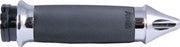 CC-85-CH-SPK-HT Custom Contour Grips Spike Heated Cable Throttle Chrome 
