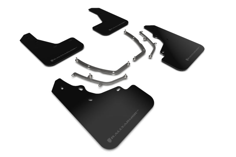 Rally Armor MF61-UR-BLK/DGRY MF61-UR-BLK/DGRY Rally Armor 2019+ Mazda3 GT Sport Hatch UR Black Mud Flap w/ Dark Grey Logo