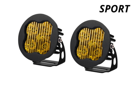 Diode Dynamics SS3 LED Pod Sport - Yellow SAE Fog Round (Pair) - DD6142P