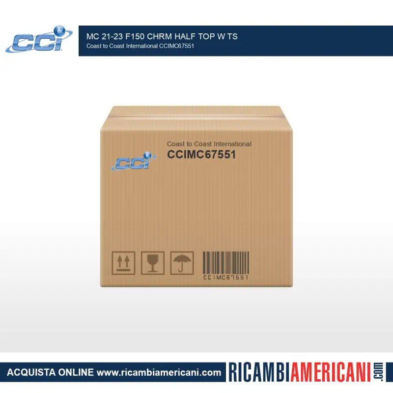 CCI CCIMC67551 Coast2Coast MC 21-23 F150 Chrome Half Top in Shipping Box