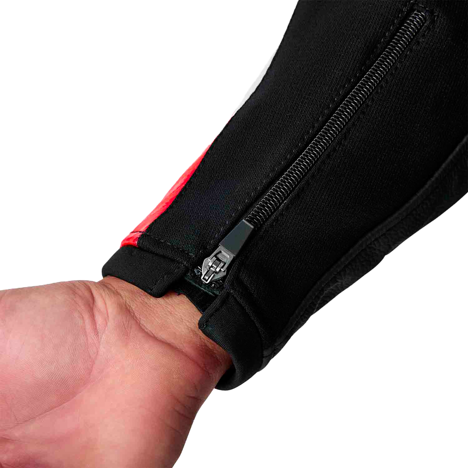 Tractech Evo D3o Jacket Blk/Flo Red Leather Md