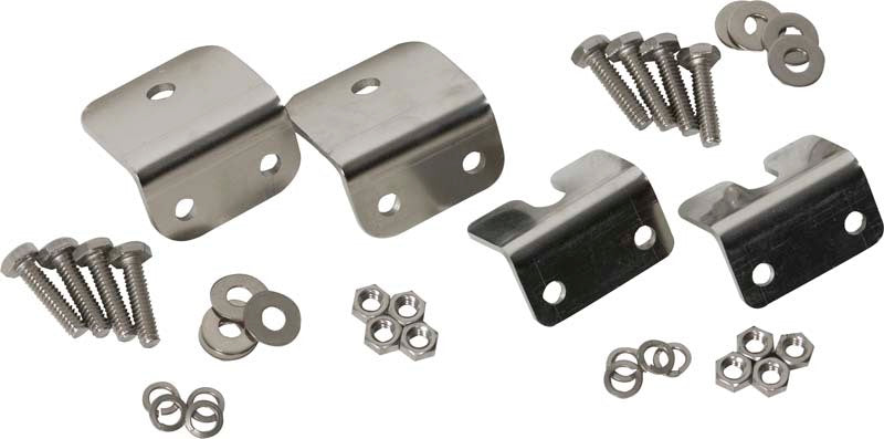 Kentrol 30667 Kentrol 72-86 Jeep CJ Strut Rod Mounting Brackets 4 Pieces Fiberglass - Polished Silver