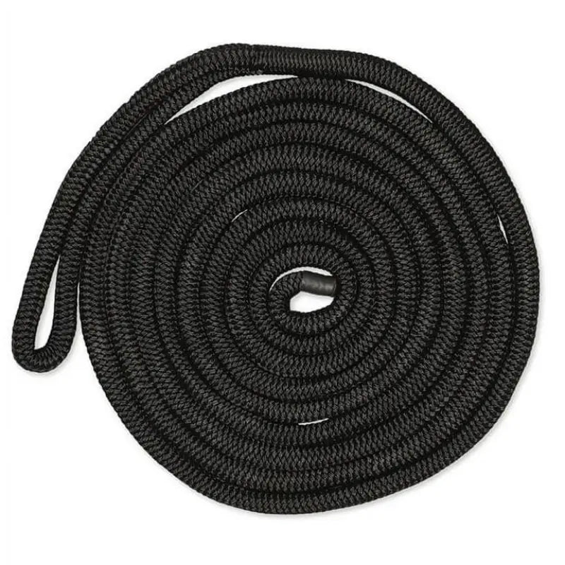 CDL3815BK Cmp Group 3/8In-15Ft Double Braided Dockline in black, ideal for RV, automotive, powersports, off-road, marine, exterior, truck accessories, interior, truck bed, and RV parts, Marine, AVADA - Best Sellers, Must Haves