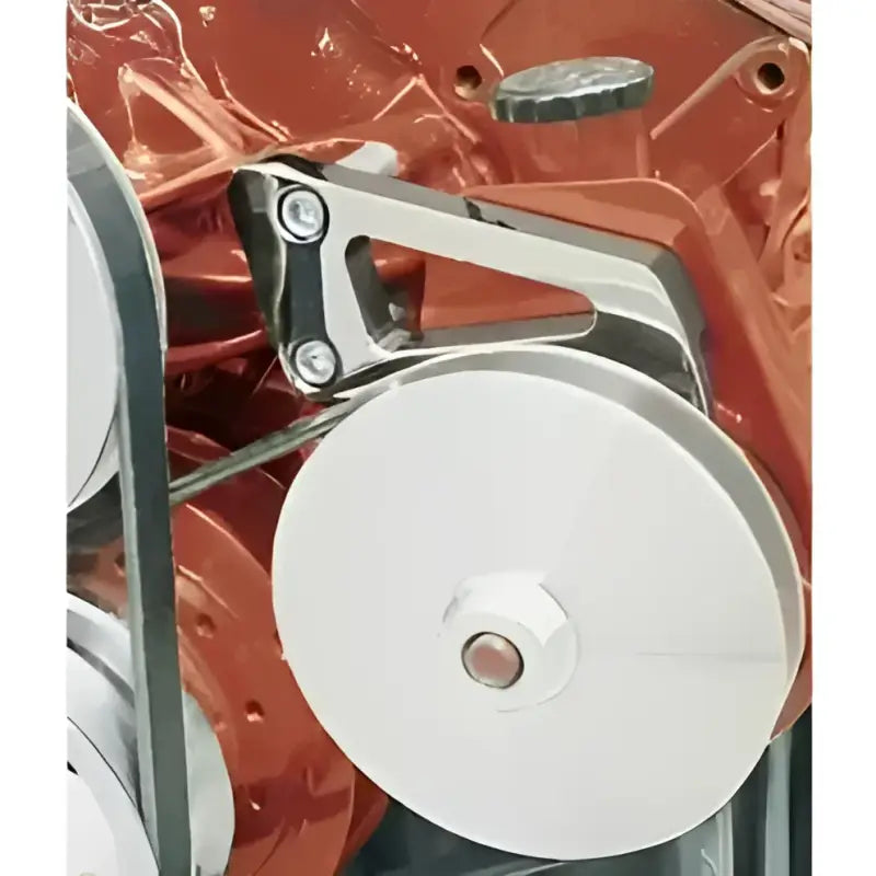 Chrome power steering pump on CDL5825WH CMP Group 5/8In-25Ft Dockline Wht hose