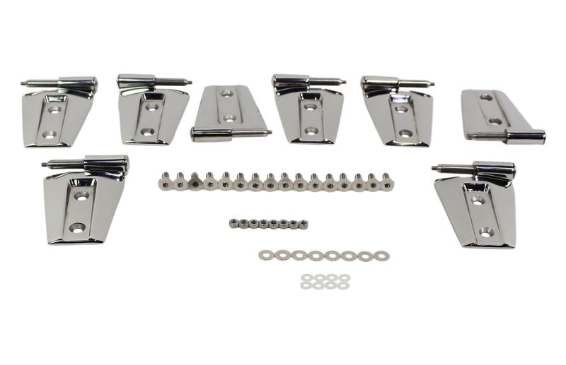 Kentrol 30576 Kentrol 07-18 Jeep Wrangler JK Door Hinge Set 8 Pieces 4 Door- Polished Silver