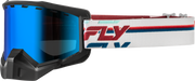Focus Snow Goggle Red/Whte W/Smoke/Dark Blue Lens