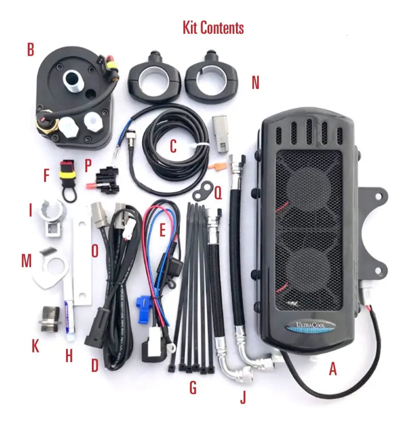 ULTRACOOL Center Frame Mount Oil Cooler Non Abs St `01 17 Gloss Blk