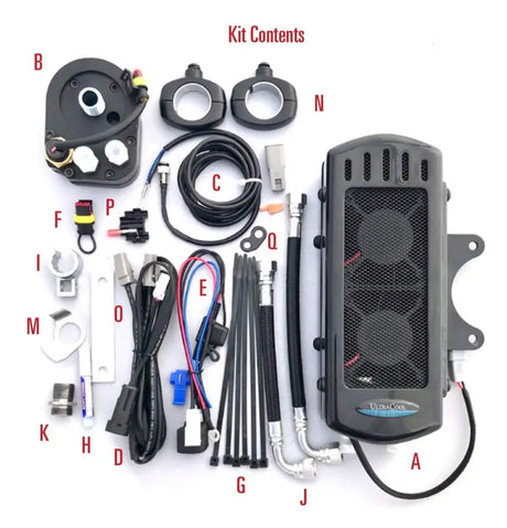 ULTRACOOL Center Frame Mount Oil Cooler Non Abs St `01 17 Gloss Blk