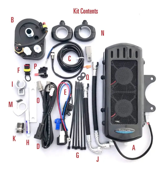 ULTRACOOL Center Frame Mount Oil Cooler Non Abs St `01 17 Gloss Blk