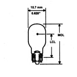 Center High Mount Stop Light Bulb 921; Clear Bulb; Box of 10 - Truck & Automotive