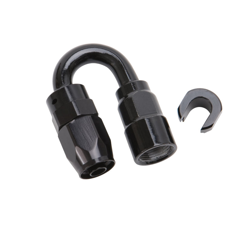 Russell 611233 Russell Performance 3/8in SAE Quick Disc Female to -6 Hose Black 180 Degree Hose End - 611233