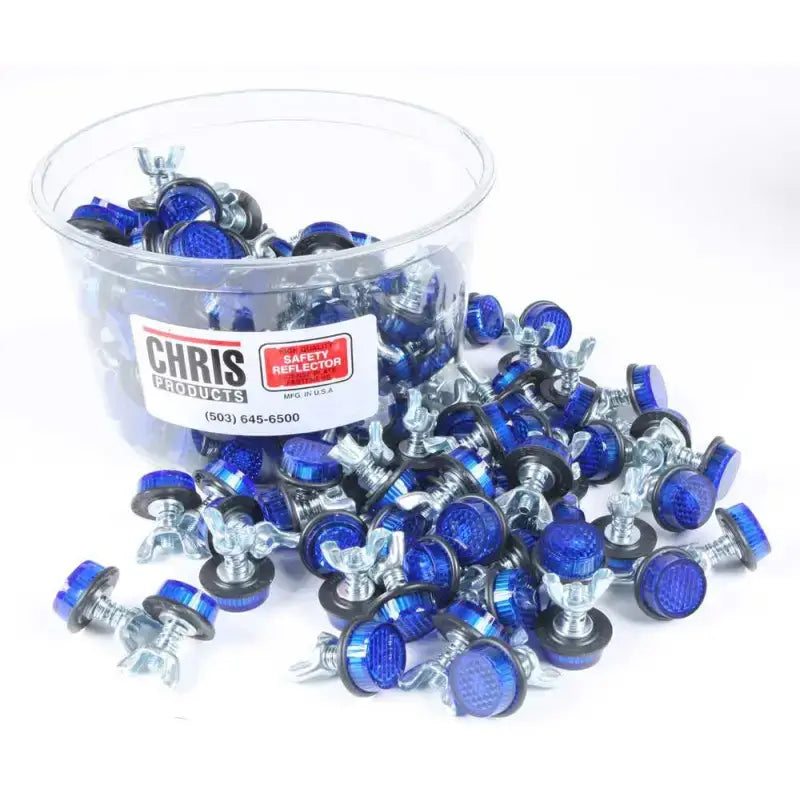 CHRIS PRODUCTS CH150B Mini Reflectors Blue 150/Pk
