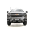 CH20-X4951-1 Fab Fours Matrix Front Ng installed on a gray Chevrolet truck, showcasing its sleek design and superior protection.