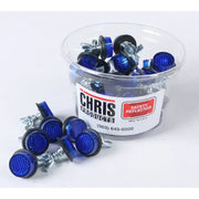 CHRIS PRODUCTS Mini Reflectors Blue 40/Pk for Powersports