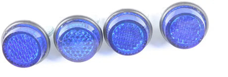 CHRIS PRODUCTS Mini Reflectors Blue 4/Pk for Powersports