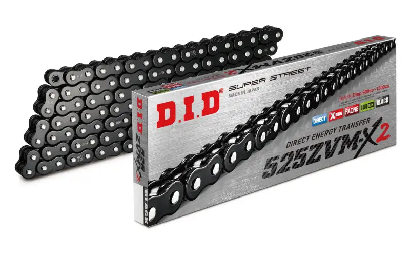 D.I.D Chain 525zvm X2 Bk&Bk 130zb for Powersports