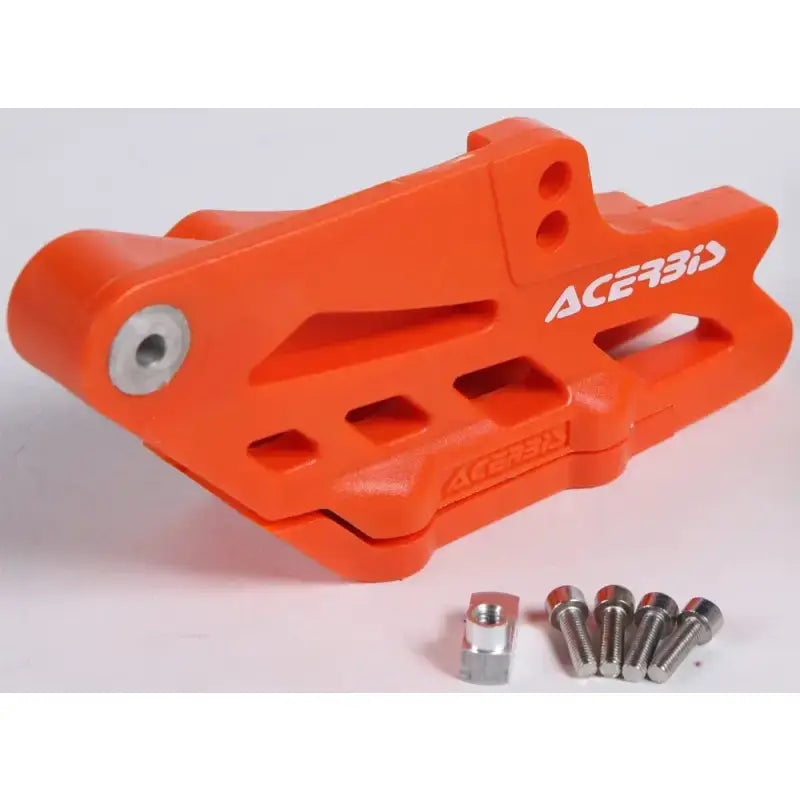 Acerbis Chain Guide Block Orange, 100% PA6, shock-resistant, durable, easy to mount, 200g.