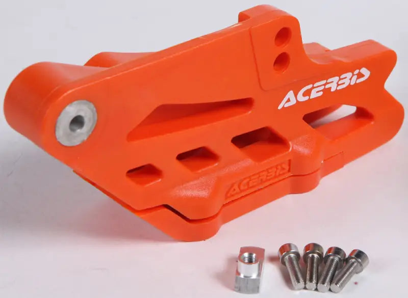 Acerbis Chain Guide Block Orange, 100% PA6, shock-resistant, durable, easy to mount, 200g.