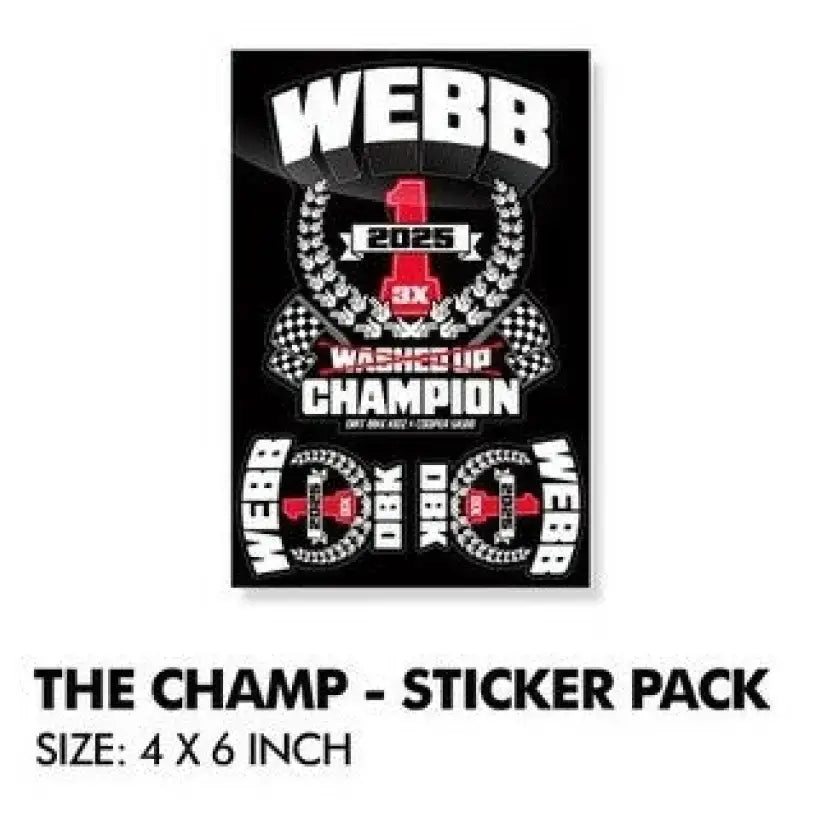 The Champ Cw2 Sticker Pack 4x6 Sheet - DBK