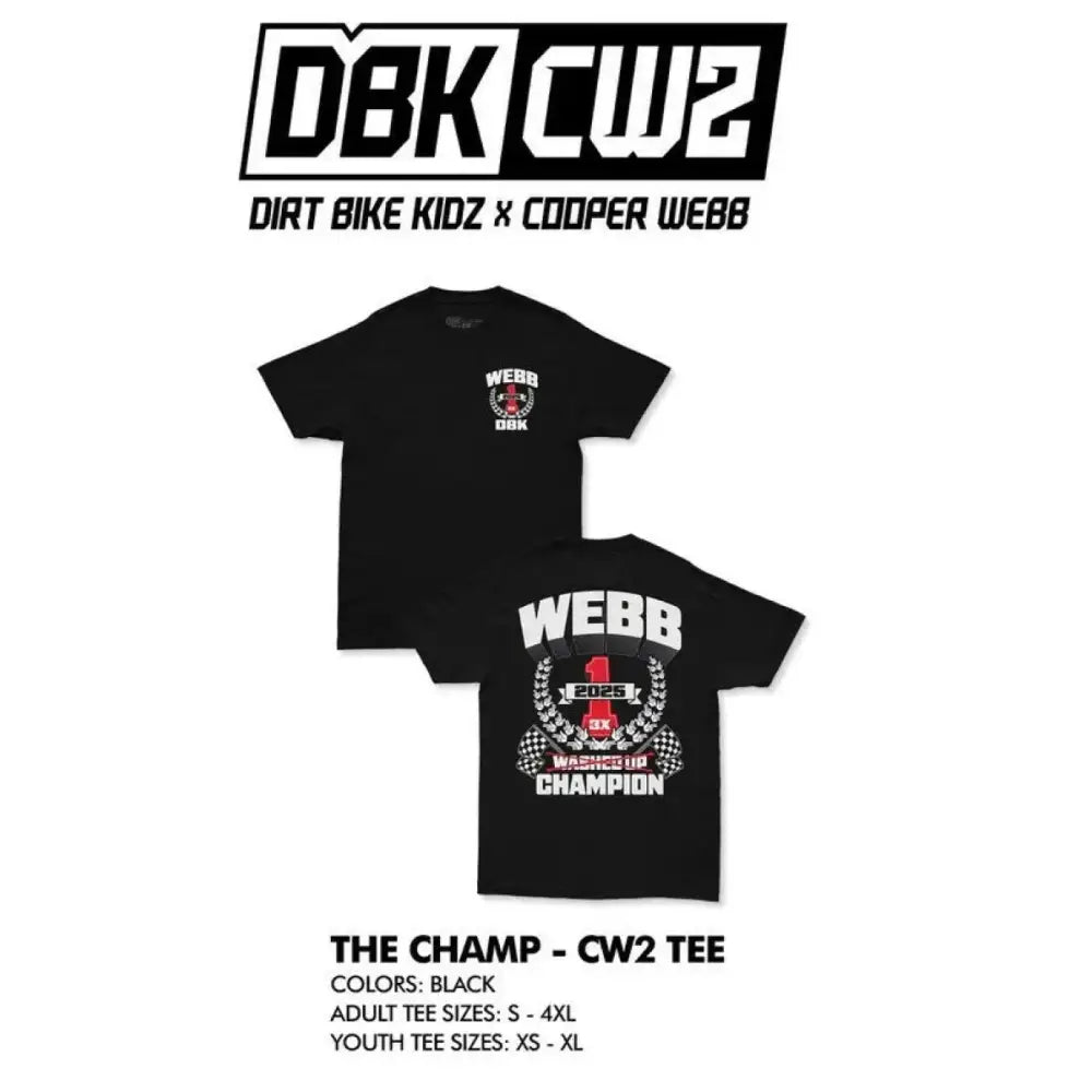 The Champ Cw2 Youth Tee Black Yl - DBK