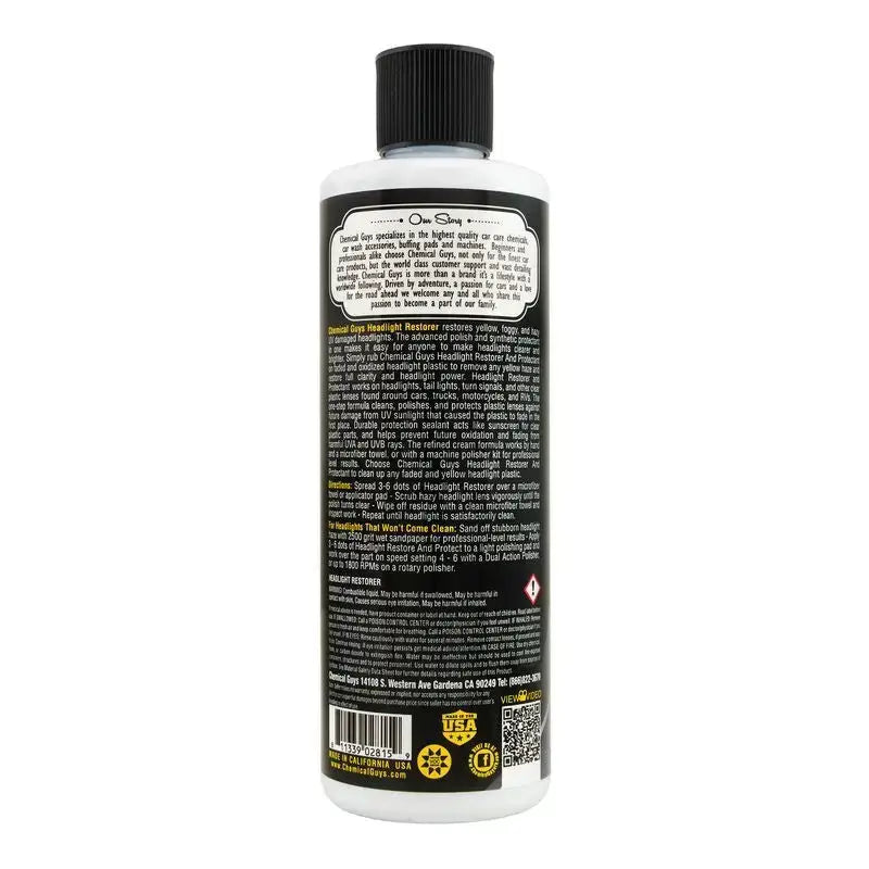 Chemical Guys Headlight Restorer & Protectant - 16oz - Case of 6 - Truck Automotive