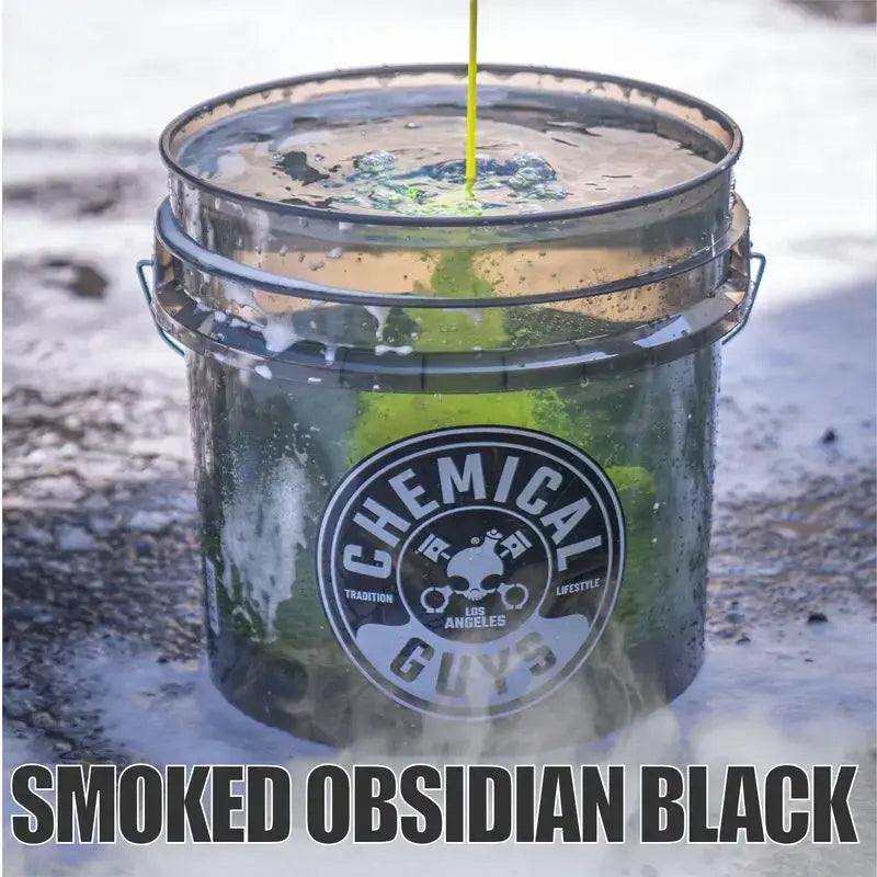 Chemical Guys Heavy Duty Detailing Bucket Smoked Black (4.5 Gal) - Case of 12 - Truck & Automotive