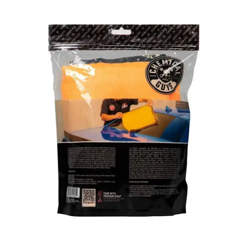 Chemical Guys Miracle Dryer Microfiber Towel - 36in x 25in - Case of 12 - Truck & Automotive