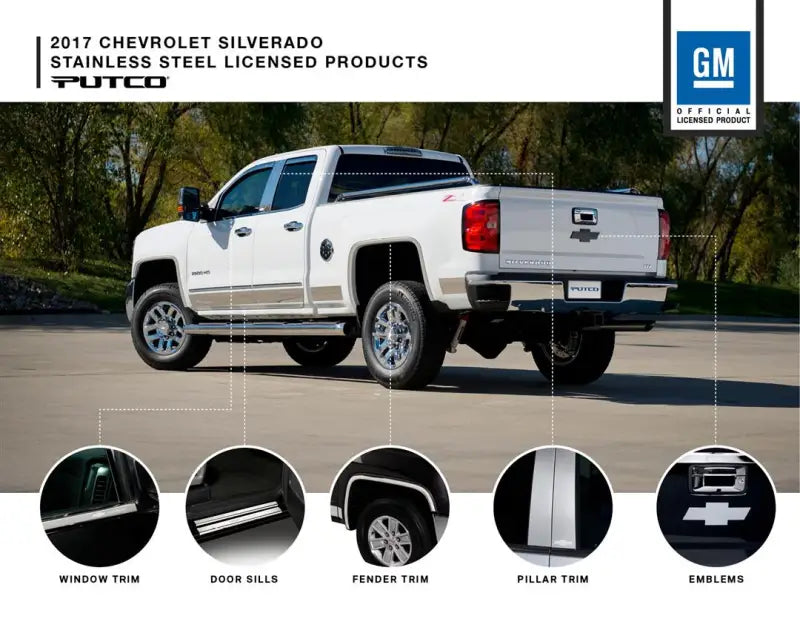 CHEVY1 Putco 17 Silv Hd/Ld Stainless Stl Package