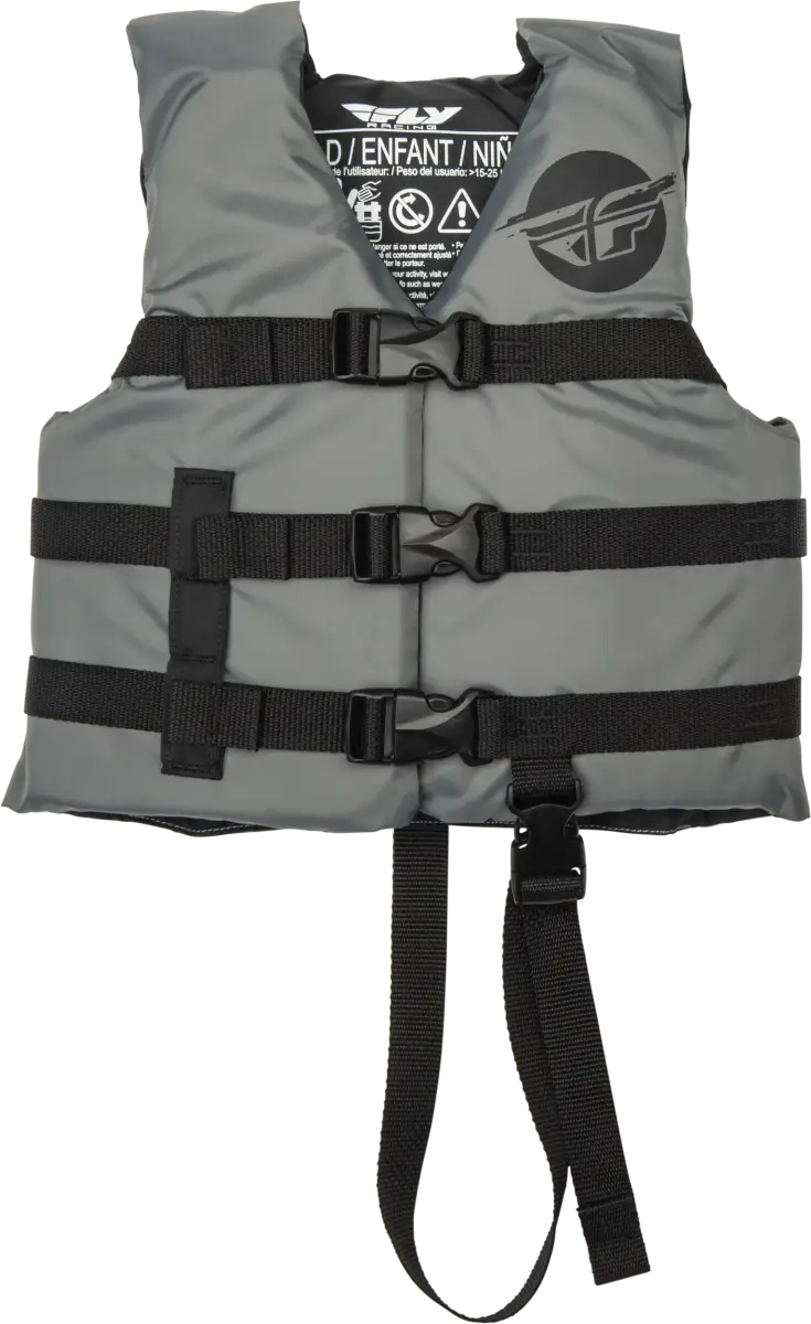 FLY RACING Child Flotation Vest Grey/Black
