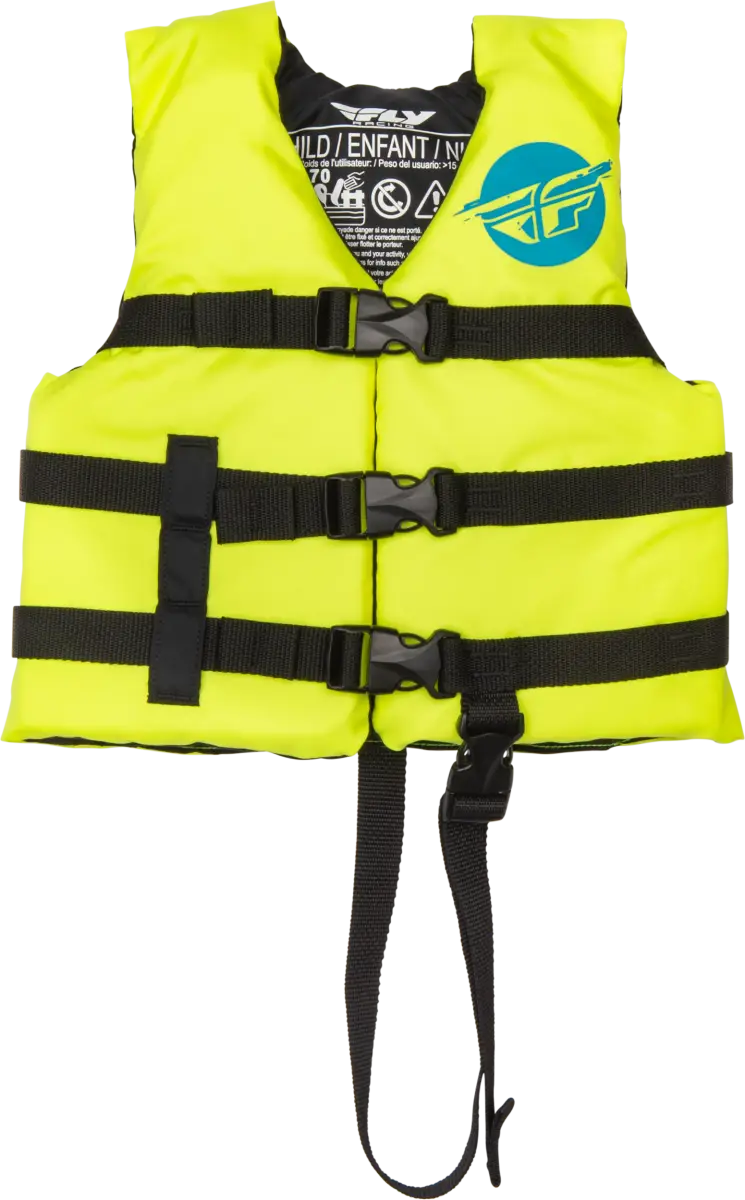 FLY RACING Child Flotation Vest Hi Vis/Blue
