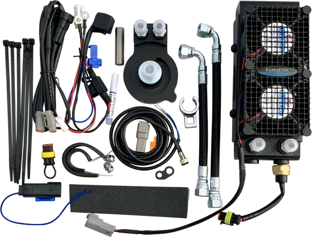 ULTRACOOL Chopped Oil Cooler M8 Touring `17 23 Blk