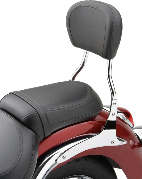 Short Round Sissy Bar W/Pad Chrome Kaw Vulcan Vn900 06 19 - COBRA