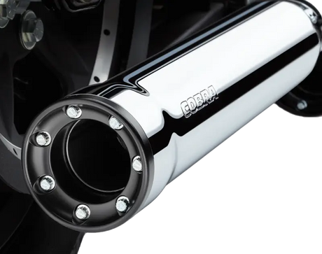 3" Rpt Slip Ons Chrome Flh/Flt 95 16 - COBRA