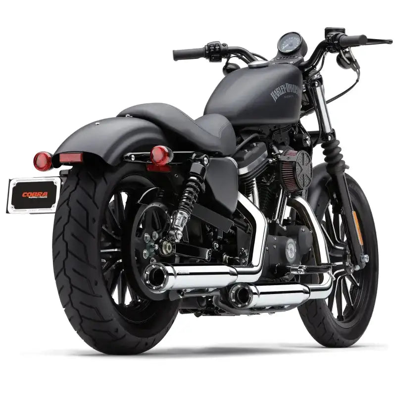 3" Rpt Slip Ons Chrome Sportster 04 13 - COBRA
