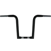 Black motorcycle handlebars on Chubby 14 Outlawz Ape Satin Blk for outlawz ape satin style