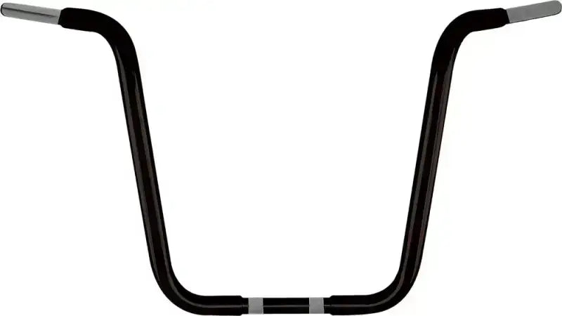 Black motorcycle ape hanger handlebars with chrome ends for Chubby Ape Hanger 14’’ Satin Blk