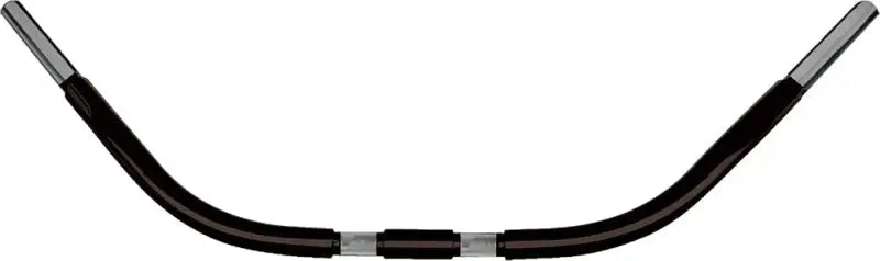 Black chubby beach bar Springer with silver ends for bike handlebars