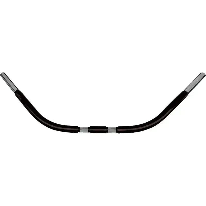 Black chubby beach bar Springer with silver ends for bike handlebars