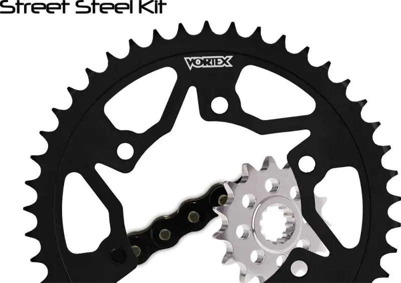 VORTEX CK2136 Sprocket/Chain Kit Stl/Stl 16/42t Sil Sx3 525 112l Blk