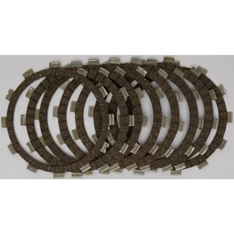Stacked motorcycle clutch friction plates from CK2306 Clutch Kit for CK2306 clutch upgrade