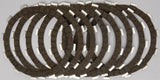 Stack of dark clutch plates with white friction tabs for CK3450 Redline Clutch Kit